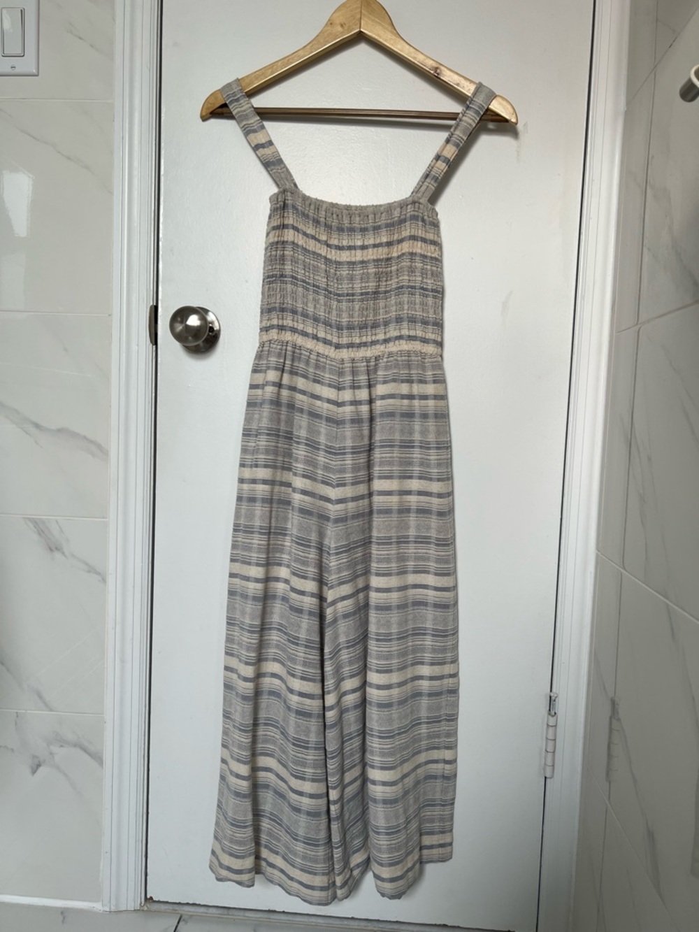 Oak + Fort Striped Jumpsuit